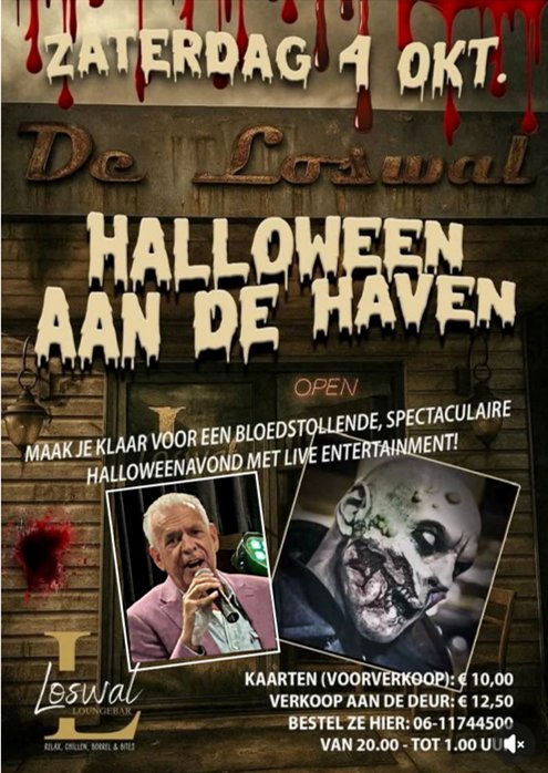 Morgenavond 4 oktober ben ik hier bij 'Halloween aan de haven' te vinden voor een uitgebreid optreden! Ook Dennis Jones gaat langskomen! #zingen #hobby