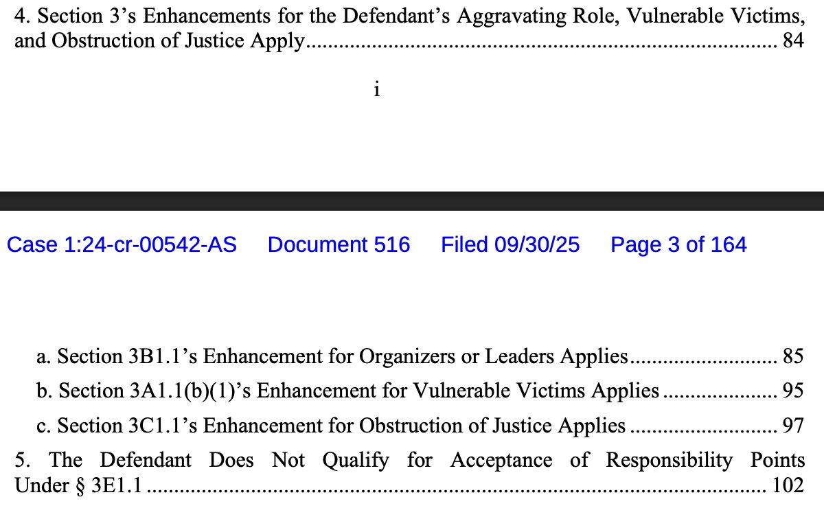 meghanncuniff's tweet photo. Diddy's sentencing is about to get underway.

Prosecutors' 135-month recommendation involves enhancements in the U.S. Sentencing Guidelines that the defense argues don't apply, such as fraud or coercion and organizational leadership.

Also, vulnerable victims. https://t.co/l8Q8nVWe7c