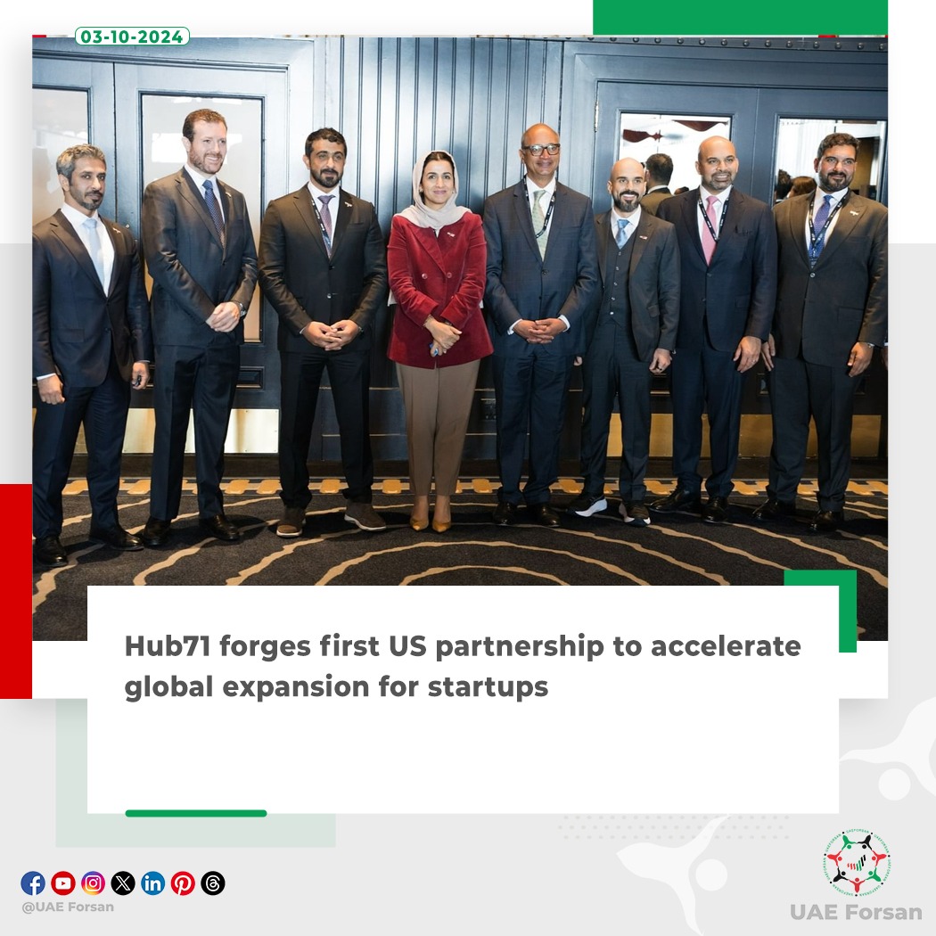 UAE_Forsan's tweet image. Hub71, Abu Dhabi’s global tech ecosystem, has signed its first US-based partnership with the New Jersey Economic Development Authority (NJEDA), establishing a new bridge for high-growth startups to scale across the Atlantic
#UAE #Hub71 #AbuDhabi
@Hub71AD