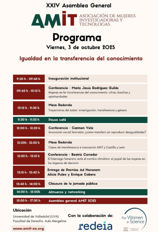 Hoy se ha celebrado en Valladolid la asamblea nacional de AMIT en la cual la ministra de Igualdad, Ana Redondo García, la ha inaugurado, con un programa muy interesante.