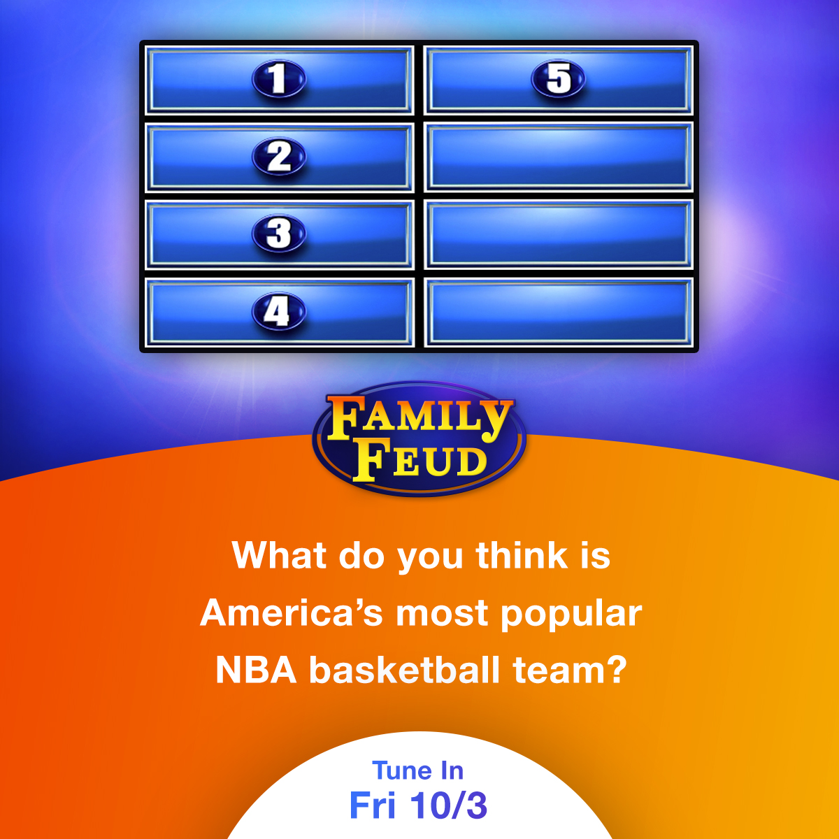 Can you guess the #1 answer for today's Family Feud Daily Question? Be sure to tune in to Family Feud tonight at 6pm on KOCB Channel 34! #FamilyFeud #KOCB #OKC #SteveHarvey