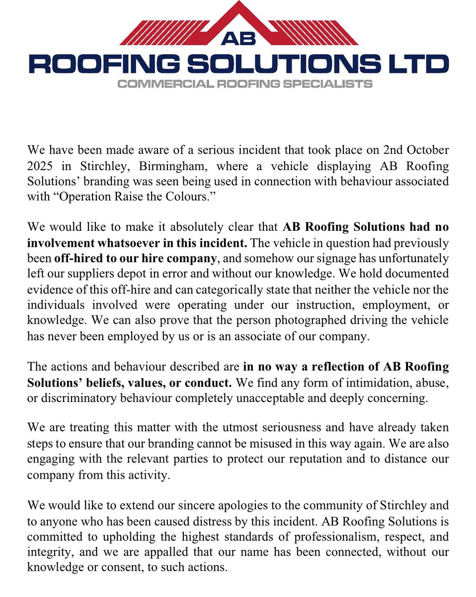 AB ROOFING SOLUTIONS LTD tweet media