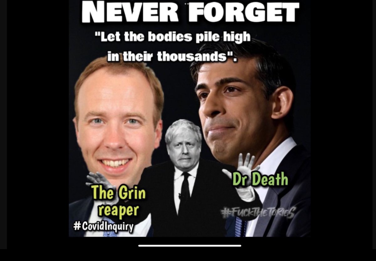 BraidseaQuine's tweet image. The Tory party gave £Billions to their mates and family members for unusable PPE and dodgy contracts.
They profiteered while people died.
They should all be in jail! 🤬

#ToryPPEScandal #ToryCorruption #LockThemUp