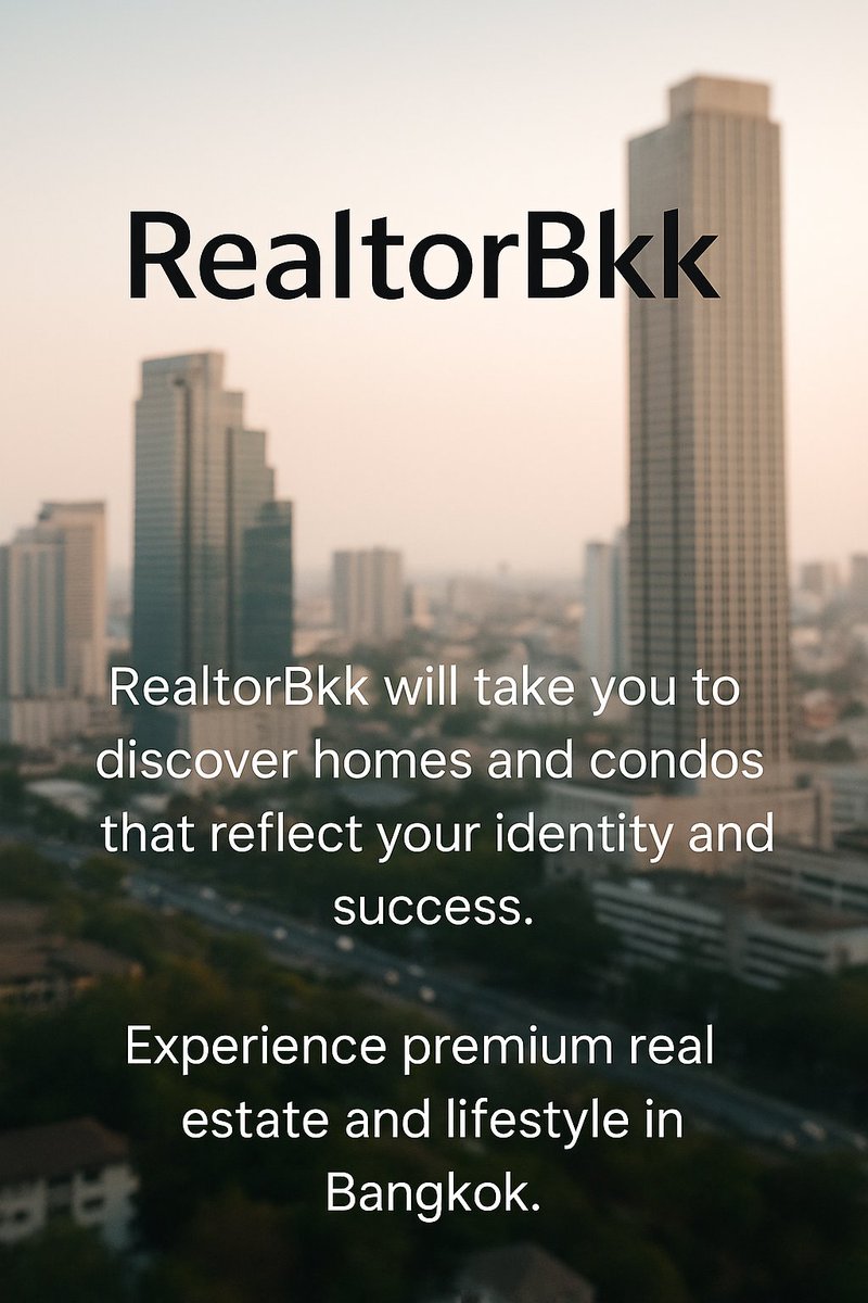 RealtorBkk's tweet photo. ✨ Welcome to RealtorBkk ✨

RealtorBkk จะพาคุณไปค้นหาบ้านและคอนโด ที่สะท้อนตัวตนและความสำเร็จของคุณ 🏡

👉 ติดตามเรา เพื่อค้นพบโครงการใหม่ ทำเลน่าลงทุน และสิทธิพิเศษจาก Developer ชั้นนำ

#RealtorBkk #บ้านและคอนโดกรุงเทพ #บ้านหรูกรุงเทพ #คอนโดกรุงเทพ #อสังหาริมทรัพย์กรุงเทพ https://t.co/XNHImFzZtW