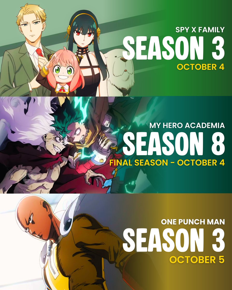 New anime releasing this week.

What’s your favorite out of these three?