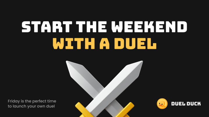 🦆 Friday is the perfect time to launch your own duel and bring friends into the game.

Pick a question, set the rules, share the link - earn your duel commission.

👉 duelduck.com/createDuel