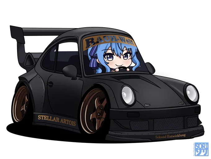 Cartober day 3/31 ! Suisei in da stellar porsche