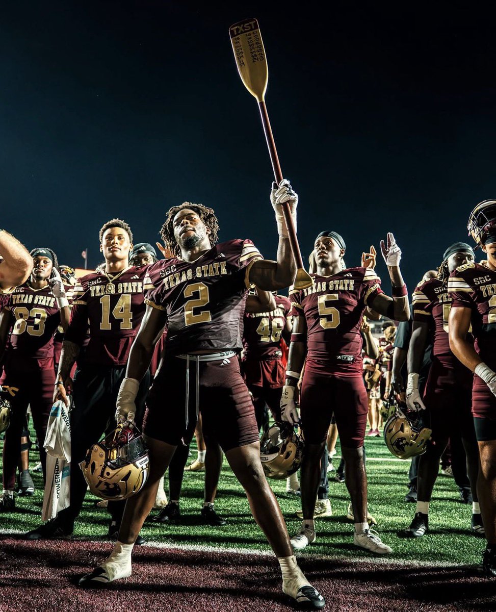 Brandon Ford (@d1_beezy) on Twitter photo #AGTG after a great conversation with <a href="/_CoachGregg/">Matthew Gregg</a> I am Blessed to be re-⭕️ffered from Texas State University <a href="/TXSTATEFOOTBALL/">Texas State Football</a> #EatEmUp 
<a href="/CarlosLynn/">Carlos Lynn</a> <a href="/CoachRJ_007/">RJ Bond</a> <a href="/TeamNoSoft/">TeamNoSoft Global</a> <a href="/CoachDezGuy/">Coach Guy 🏈🏀</a> <a href="/CTownEaglesFB/">CrowleyFootball</a> <a href="/CoachC_Osunde/">C.O.365 Training</a> <a href="/CoachJ_O/">Coach J.O.</a> <a href="/adamgorney/">Adam Gorney</a> <a href="/MikeRoach247/">Mike Roach</a> <a href="/SWiltfong_/">Steve Wiltfong</a> #AGTG after a great conversation with <a href="/_CoachGregg/">Matthew Gregg</a> I am Blessed to be re-⭕️ffered from Texas State University <a href="/TXSTATEFOOTBALL/">Texas State Football</a> #EatEmUp 
<a href="/CarlosLynn/">Carlos Lynn</a> <a href="/CoachRJ_007/">RJ Bond</a> <a href="/TeamNoSoft/">TeamNoSoft Global</a> <a href="/CoachDezGuy/">Coach Guy 🏈🏀</a> <a href="/CTownEaglesFB/">CrowleyFootball</a> <a href="/CoachC_Osunde/">C.O.365 Training</a> <a href="/CoachJ_O/">Coach J.O.</a> <a href="/adamgorney/">Adam Gorney</a> <a href="/MikeRoach247/">Mike Roach</a> <a href="/SWiltfong_/">Steve Wiltfong</a>