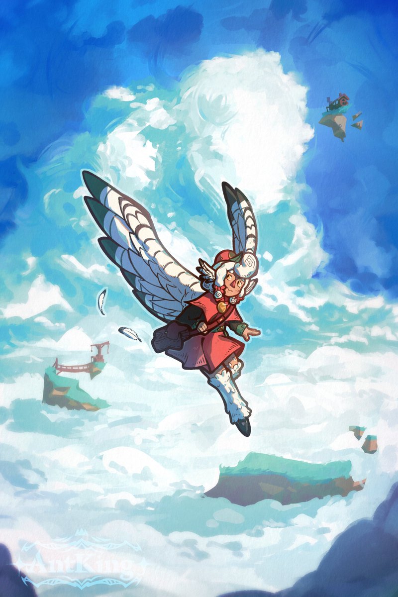 _AntKing's tweet image. Above the Clouds ☁️

#oc #digitalart #illustration