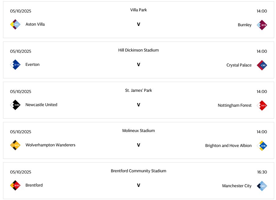5 fixtures and just the 2 transfer deadlines before we head into the international break 👊

See you in a couple weeks!
