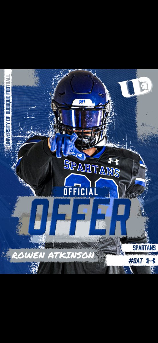 Rowen Atkinson (@rowenatkinson08) on Twitter photo After a great call with <a href="/Coach_Cooper4/">Keanon Cooper</a> I am blessed to receive an offer from <a href="/DubuqueFootball/">Spartan Football</a> AGTG
#DAT After a great call with <a href="/Coach_Cooper4/">Keanon Cooper</a> I am blessed to receive an offer from <a href="/DubuqueFootball/">Spartan Football</a> AGTG
#DAT