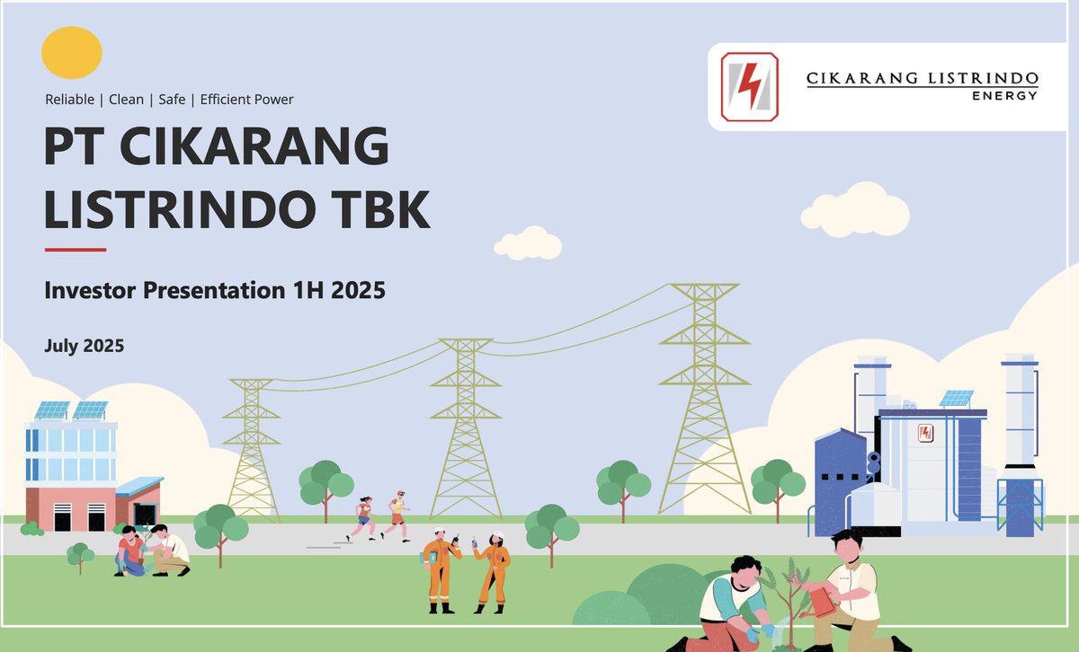 PT Cikarang Listrindo Tbk ($POWR) - Saham Akamci (Anak Kampung Cikarang) sebagai safety net porto.

Daripada topup judol, mending topup RDN
#LawanJudolDenganInvestasi