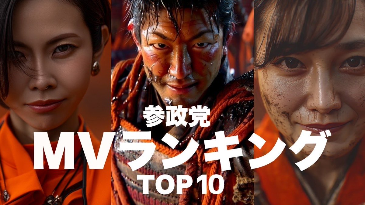 netrunner_toc's tweet image. 参政党支持者は、見逃せない！再生回数で決まる最強MVベスト10 youtu.be/wm0ES70EiBM?si…