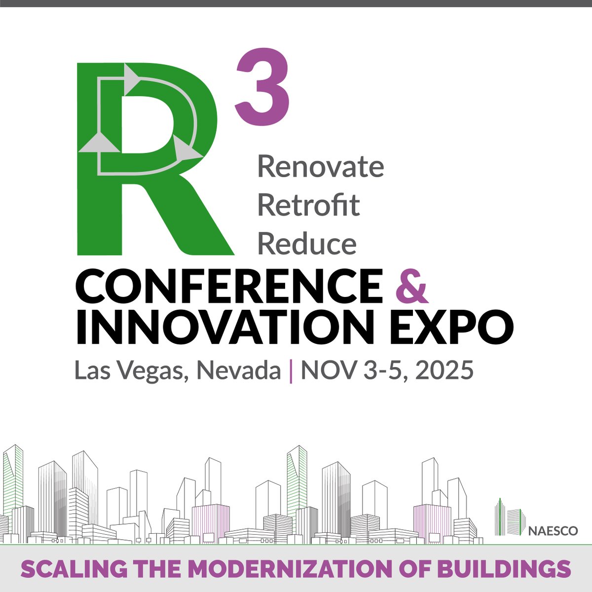 NAESCO’s R3 Conference &amp; Innovation Expo is bringing the ESCO industry together Nov. 3–5 in Las Vegas! Join leaders from across the country to connect, strategize, and explore 60+ exhibitors showcasing cutting-edge solutions that deliver real results. loom.ly/yrXWOAE