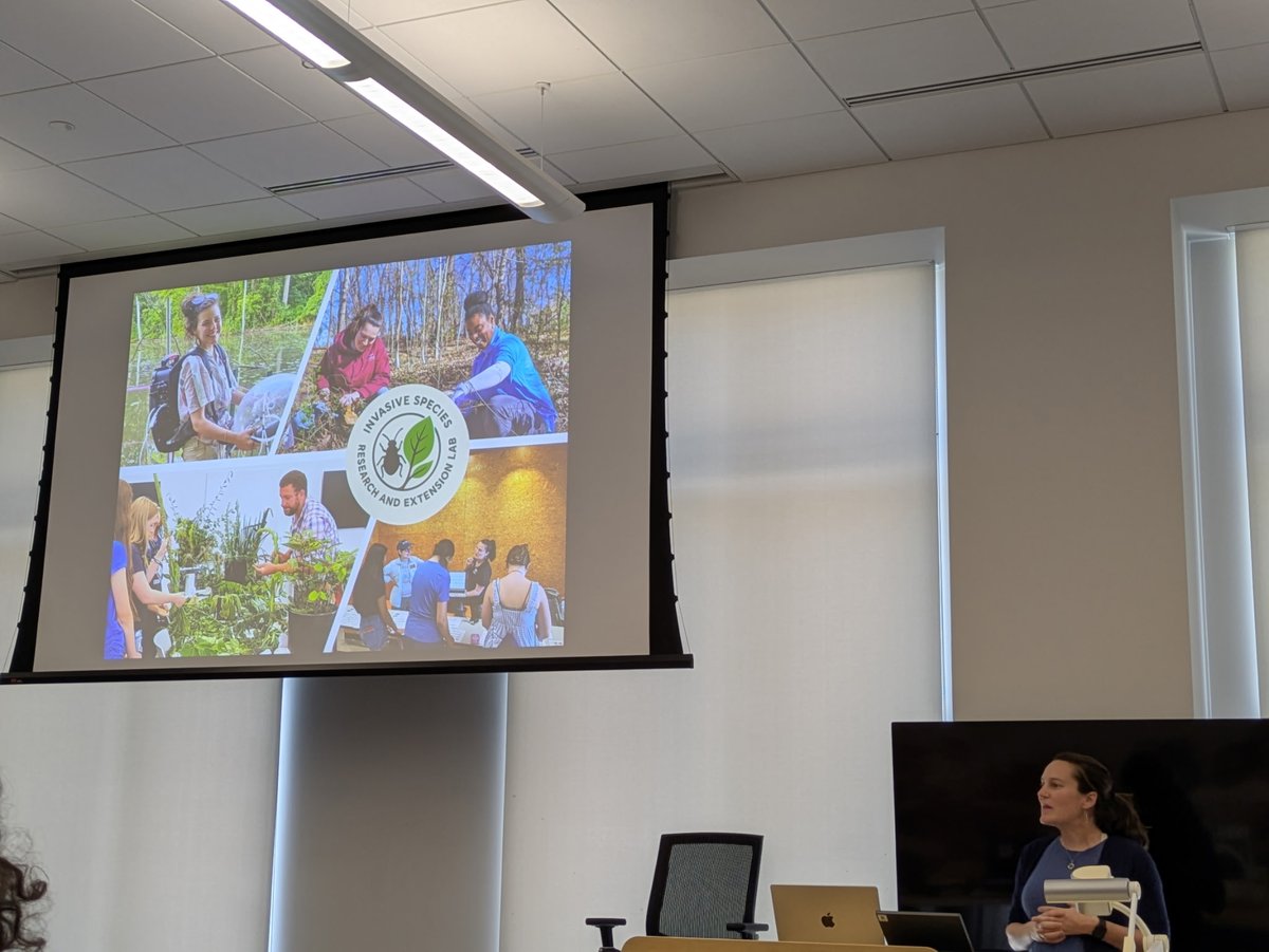 Dr. Stacy Endriss recently presented at Virginia Tech's weekly Ecology, Evolution, &amp; Behavior (EEB) Seminar Series. Stacy is an Assistant Professor of #InvasiveSpecies Research and Extension and studies non-native plants, as well as insect interactions with such plants 🌿🌱