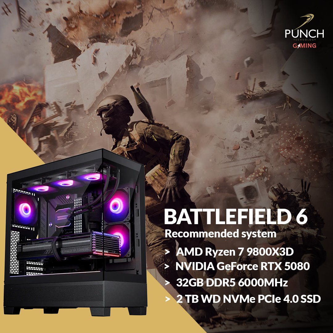 Battlefield 6 is available now. Experience stunningly immersive campaign play, or get competitive online with ultra high frame rates and lag-free gaming, with a custom gaming PC from Punch Technology. Check out our Battlefield 6 Gaming PCS  ➡

punchtechnology.co.uk/battlefield-6-…