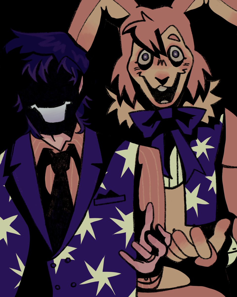 art for <a href="/Voidissleepy/">Vincent𓃹</a> go look at their designs right meow 😼 #fnaf #williamafton #springbonnie