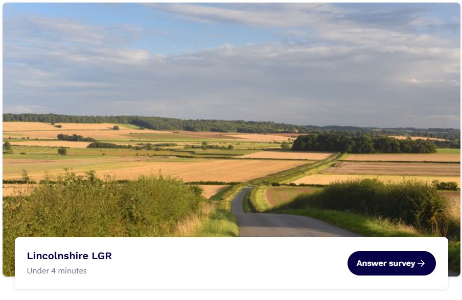 📢Have your say on Local Government Reorganisation! 📢

❓What matters most to you as a business or resident?
❓How important is it that your council is local to your area?

Take the short survey: givemyview.com/lincolnshirelg…