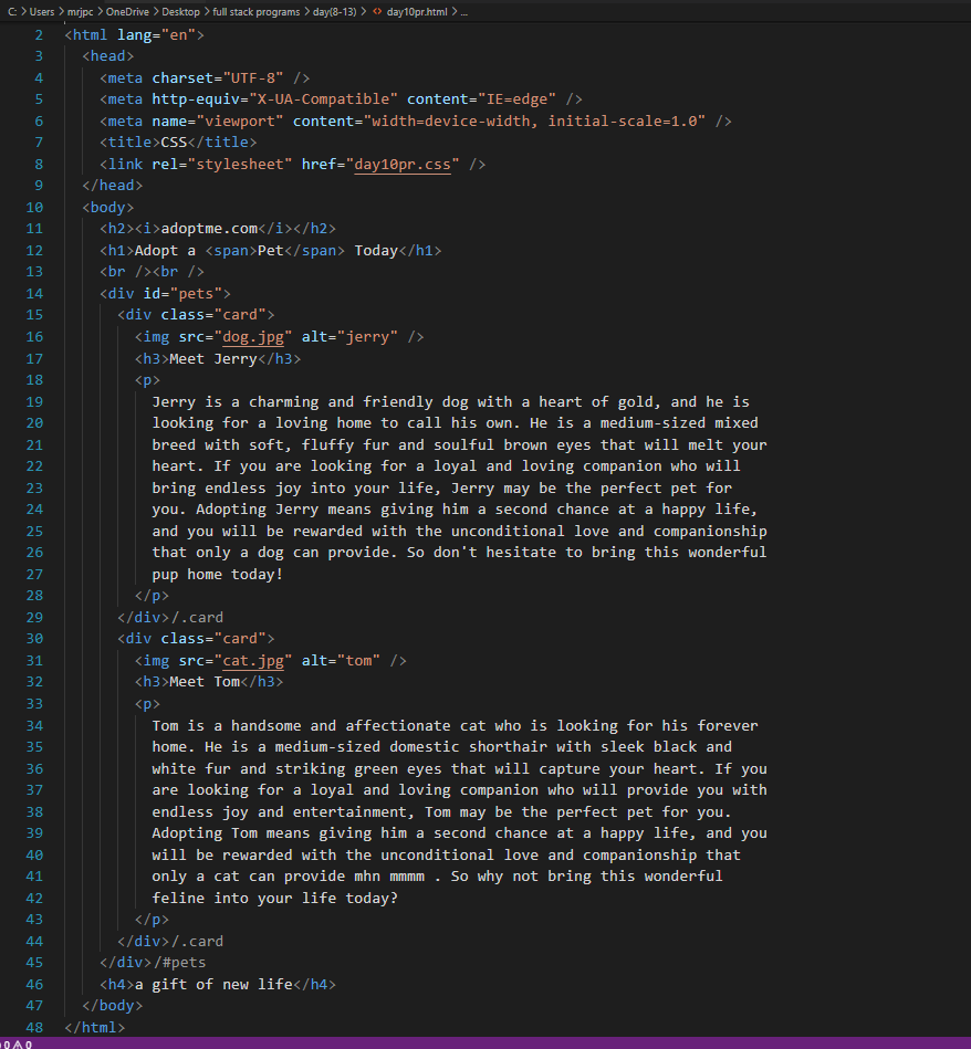 Deepakkumar6543's tweet image. Day 12:
✅ Java (Math class, string method, string class, final keyword)
✅Programming Exercise (70-76) (yt: Complete coding by Prasant Sir)
✅ CSS (complete concepts of grid, animations, media queries, and z-index)
✅ Design pet adoption page
#100DaysOfCode #zigbee
