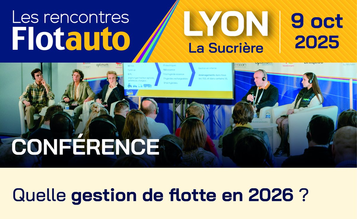 [🎤 CONFERENCE FLOTAUTO]
Quelle gestion de flotte en 2026 ?

RDV le jeudi 9 octobre pour suivre les retours d'expérience de nos intervenants à ce sujet !

Plus d'informations et inscription 👉 zurl.co/De83r