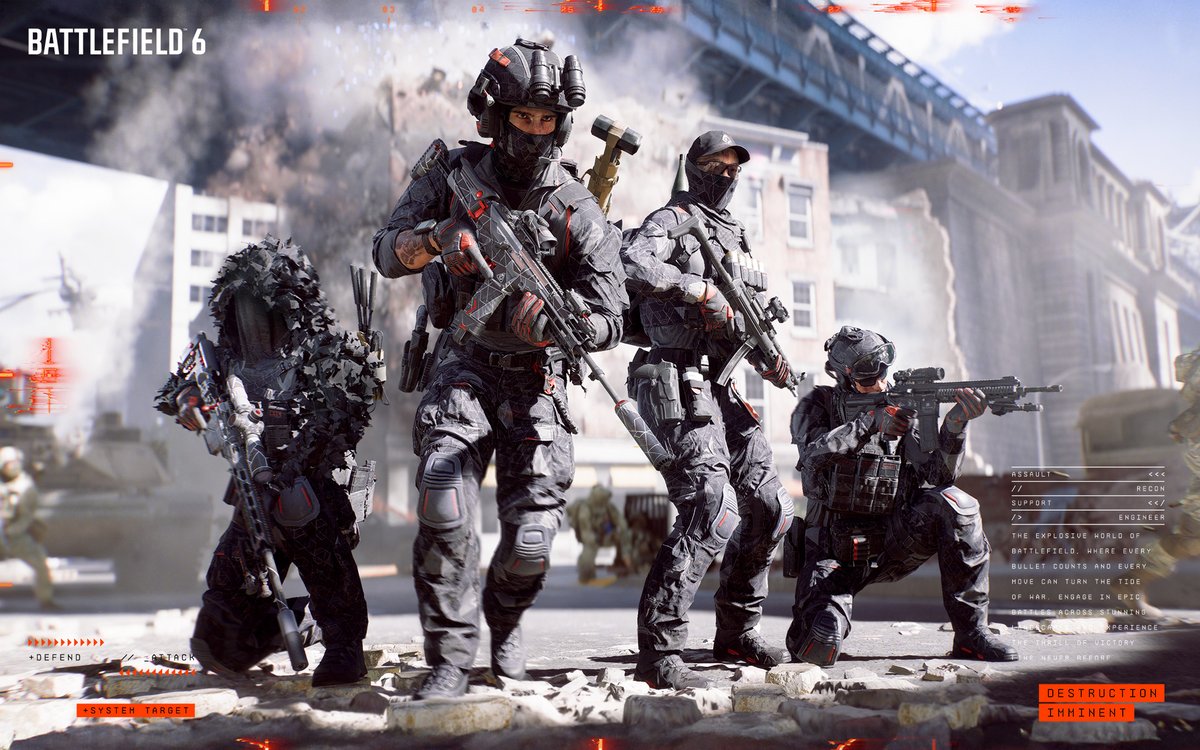 BattlefieldEAFR's tweet photo. Quatre ombres. Une mission.

Domine le champ de bataille sur #Battlefield6 avec l'Édition Phantom :

🪖  Escouade Phantom : 4 Skins de soldat
🎫  Jeton BF Pro : Passe de combat, 25 sauts de palier & plus
🔫  2 Paquetages d'armes
🚗  Skin de véhicule Chimère
🫡  Bonus de précommande : Pack Tombstone

➡️  Et bien plus !

Tague les trois équipiers qui formeront ton escouade le 10 octobre 👇