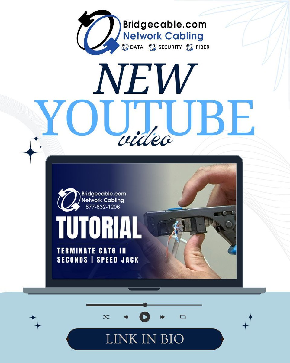 bridgecable's tweet image. Bridge Cable has a new YouTube tutorial out now! Click the link below to view. 💻⚙️
youtu.be/edNzaLFKvOo?si…
#BridgeCablePhiladelphia #CAT6 #StructuredCabling #SecurityAndSurveillance #YouTubeTutorial #ProfessionalService