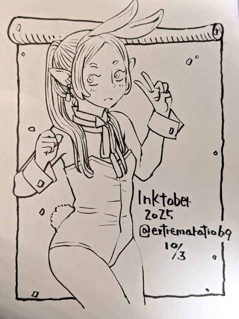 #Inktober2025 
#インクトーバー2025
3日目
フリーレン 