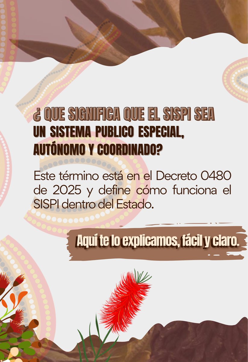 SubconmisionMPC's tweet photo. Según el Decreto Ley 0480 de 2025, el SISPI es un sistema público, especial, autónomo y coordinado: público porque integra el sistema de salud del Estado y se financia con recursos públicos; especial por su enfoque propio y diferencial basado en saberes indígenas. (1). https://t.co/WE3N24K0fz