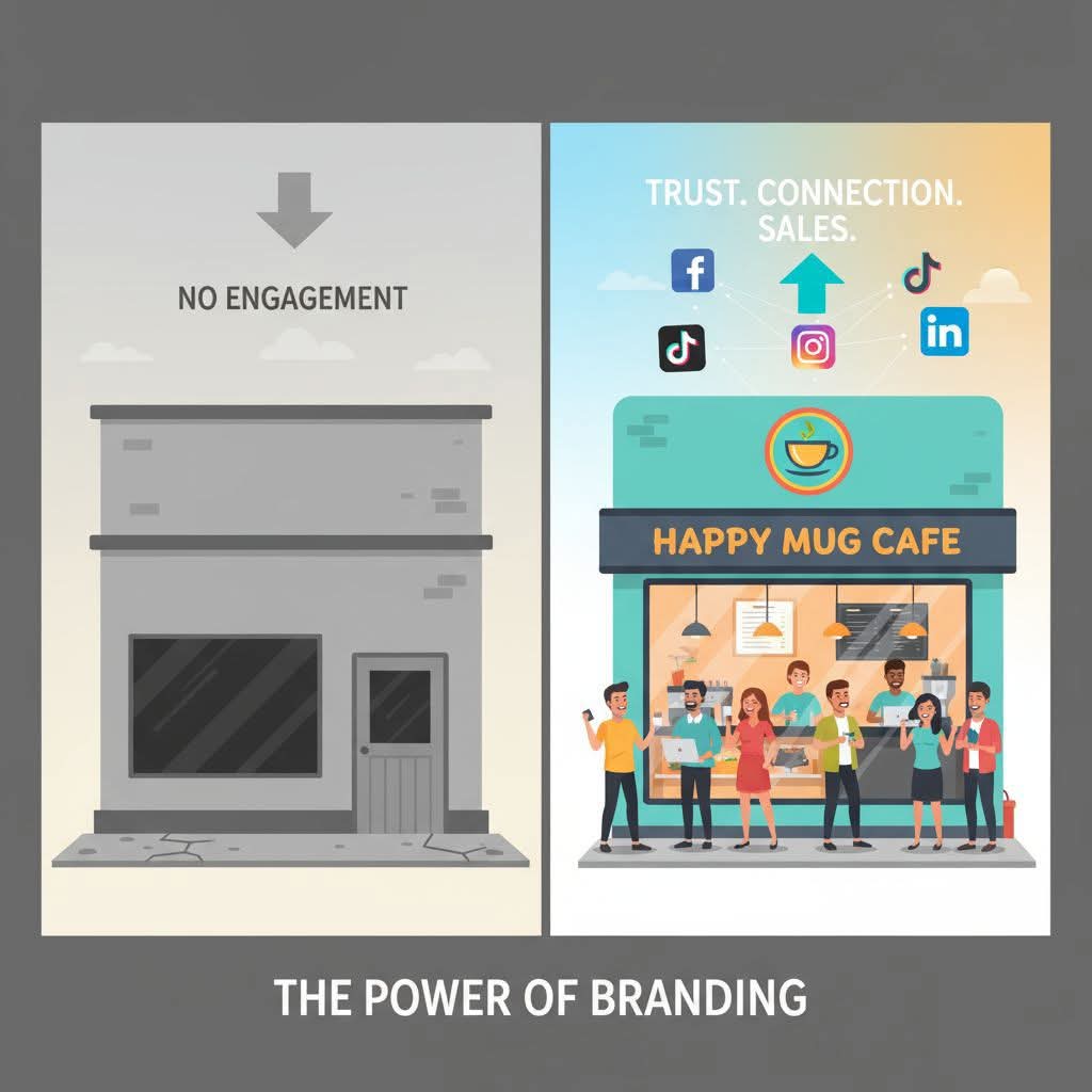 Peakcrest_C's tweet photo. In today’s world, a business without a branded social media presence is invisible.
Your page isn’t just about posting,it’s your digital storefront,
If your business isn’t branded on social media, you’re handing the spotlight to your competitors. https://t.co/9mi5uD0fW4