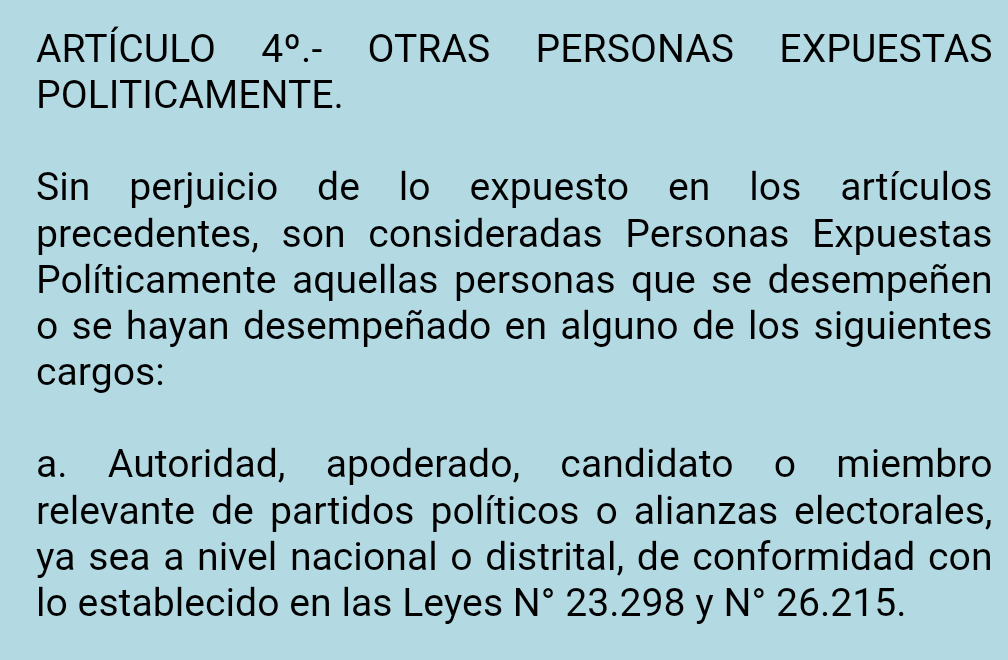 Era políticamente expuesto. Esto no funciona tipo me caso, me voy de luna de miel a la política y vuelvo con un par de kilos de más (ponele un par, peco de ingenuo) a lo privado. Espero que haya leído el contrato con la minera mejor que la DDJJ de aceptación de candidatura
