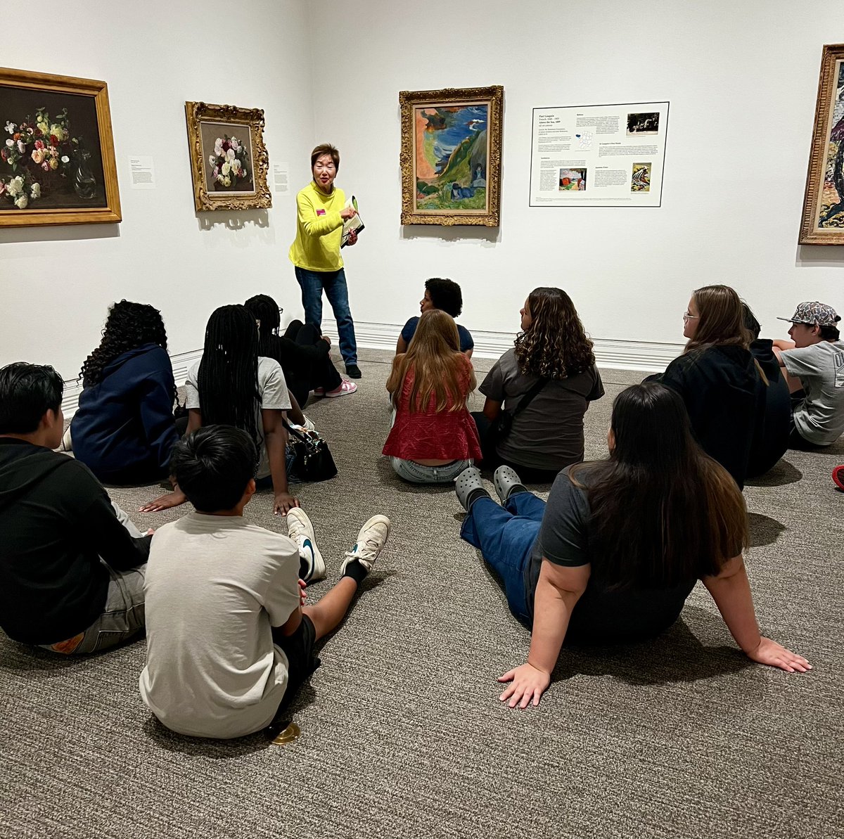 TeachStanley's tweet image. 8th-grade AVID students represented GHMS well at UNC Chapel Hill, the Ackland Art Museum, and while interviewing the student panel in the School of Journalism. Proud of these Grizzlies! @GHMS_Grizzlies #avid