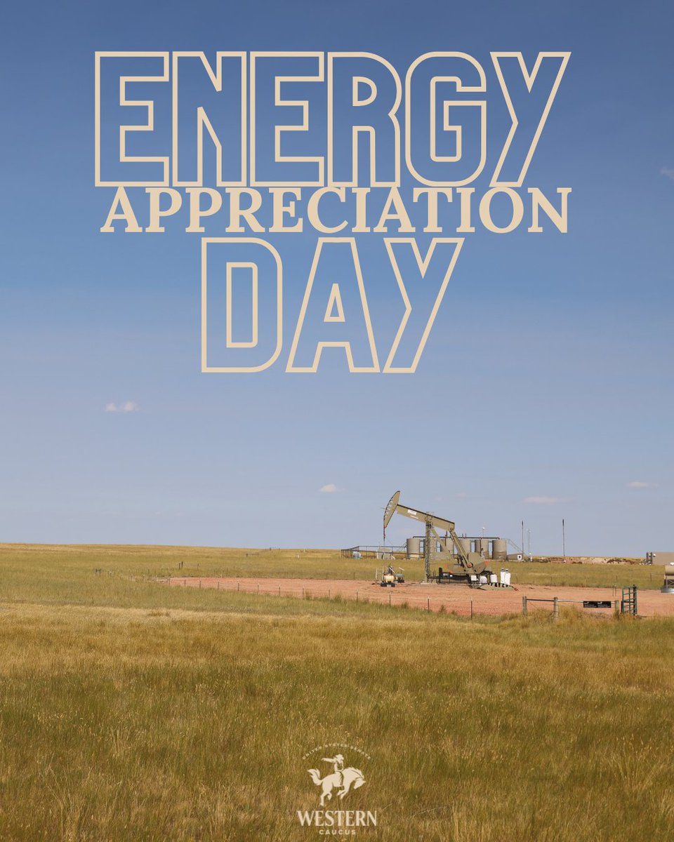 Happy Energy Appreciation Day! 

Chair <a href="/SenLummis/">Senator Cynthia Lummis</a> led her Senate Western Caucus colleagues in introducing this resolution that celebrates American energy independence and the workers that power our lives.