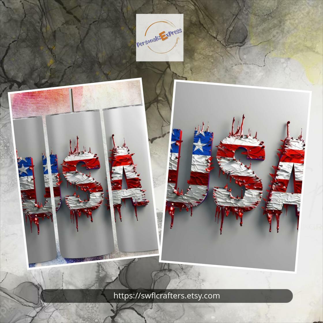Stay hydrated in style with our USA Patriotic Tumbler! This 20oz insulated stainless steel travel cup embraces the spirit of freedom for just $20. Red, white, and blue never looked so good. #PatrioticStyle #TravelEssentials

Shop Now etsy.com/listing/176253…