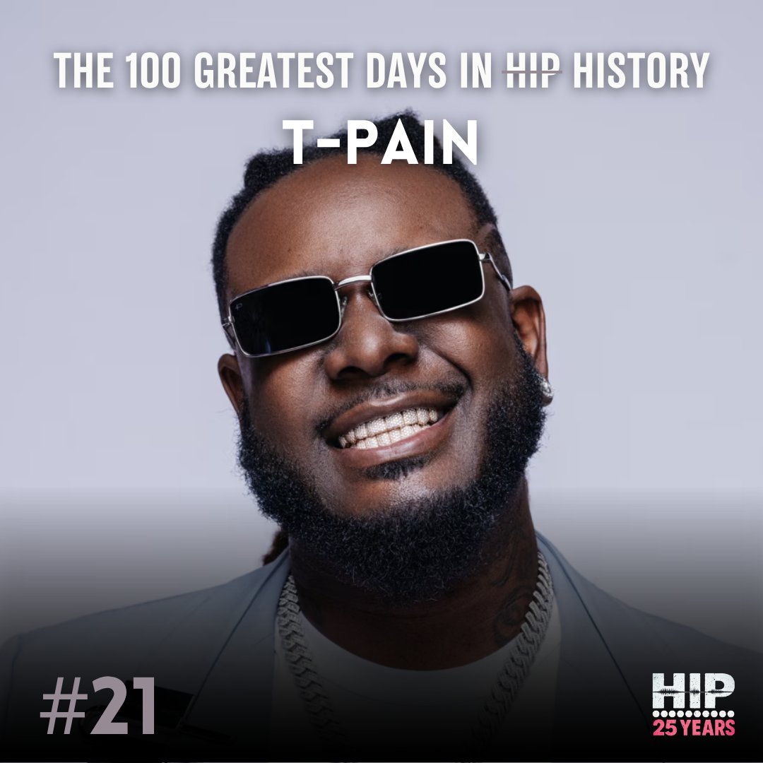 HIPVideoPromo's tweet image. Every era has its innovators, and in the 2000s, T-Pain reshaped the sound of popular music.. #25YearsofHIPVideoPromo #HIP100 #TPain