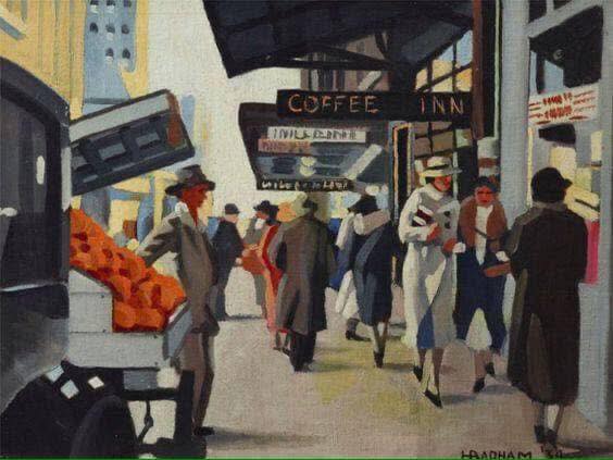 George Street, #Sydney, 1934- Herbert Badham (1899-1961).