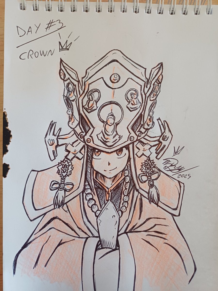 D3vilX47's tweet image. Day 3: Crown

#Inktober2025 #Inktober #inktoberday3 #day3 #crown #shamanking #asakurayoh #asakura #ink #inktober2025day3  #yoh