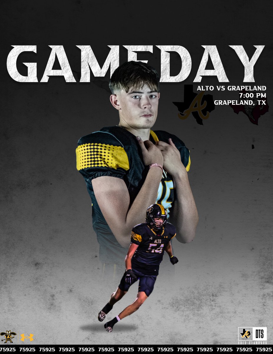 🏈GAMEDAY🏈

🆚Grapeland
📍Grapeland, TX
⌚️7:00 pm 

#DTS