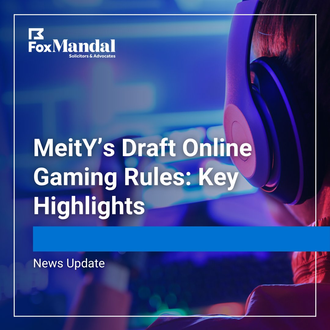 foxmandalindia's tweet image. MeitY has published draft rules to operationalise the Promotion and Regulation of Online Gaming Act, 2025, and is inviting stakeholder feedback until October 31, 2025.

#sportslaw #onlinegaming #draftrules #meity #India #foxmandal

foxmandal.in/News/meitys-dr…