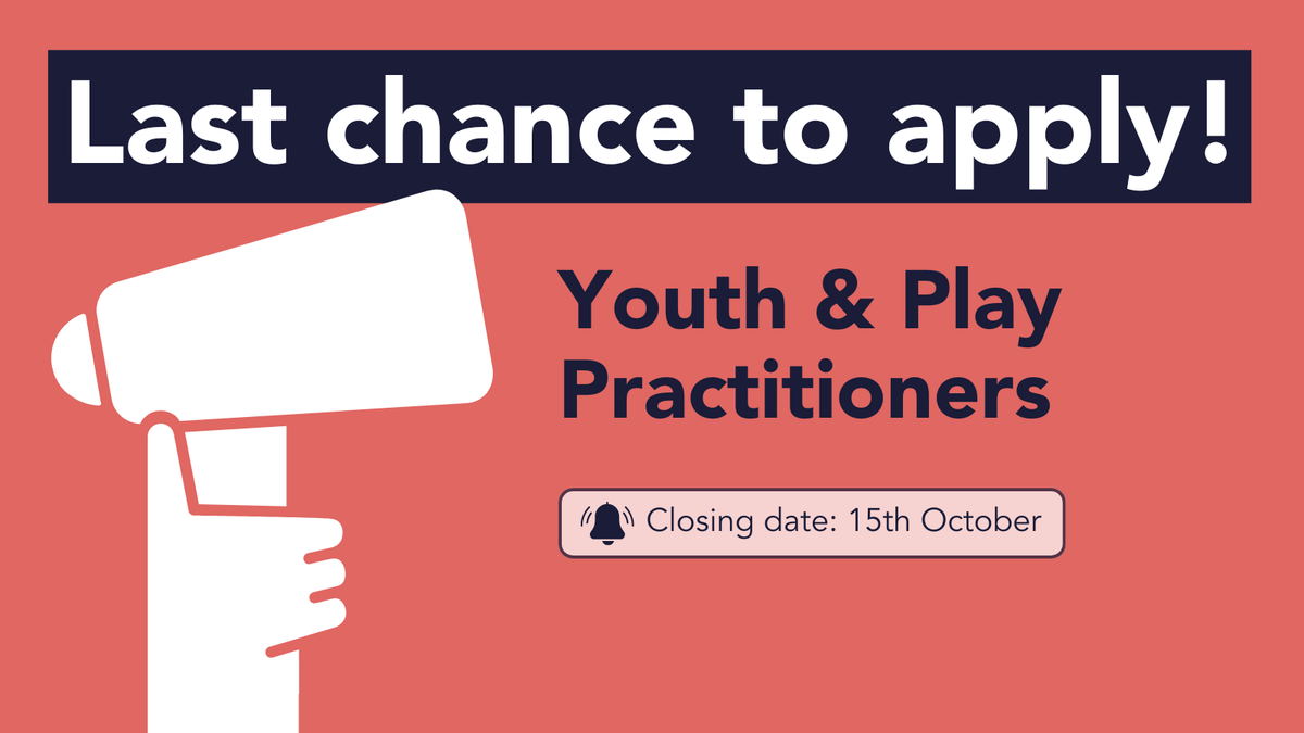HighTreesCDT's tweet image. 🔔Last chance to apply! 🔔

We’re looking for Youth and Play Practitioners to join our Children, Young People and Families team.

⏰ Deadline: 15th October at 11.59pm
➡️ Apply now: bit.ly/4nQfo0h

#HiringNow #YouthWork #PlayWork