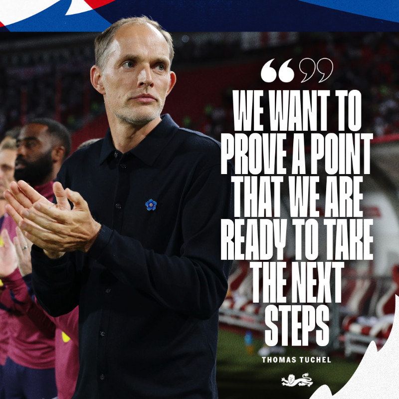 England's tweet photo. Always looking forward. 💪