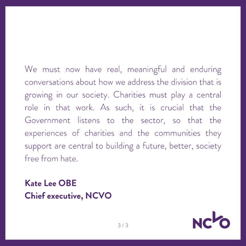 NCVO's tweet photo. We are deeply shocked by the terrorist attack at Heaton Park Synagogue in Manchester yesterday. Our condolences go to all those affected. This tragedy is a stark reminder that rising extremism threatens communities, social cohesion, and the charities that support them.