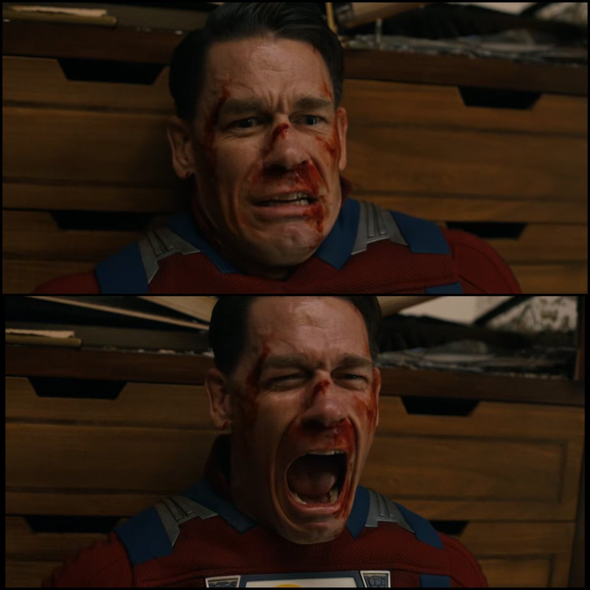 Gamerlenial's tweet photo. Man... This scene in #PeacemakerS2 had me all in my feels. Bravo Mr @JohnCena 👏🏽 https://t.co/M4tDGVOrUS