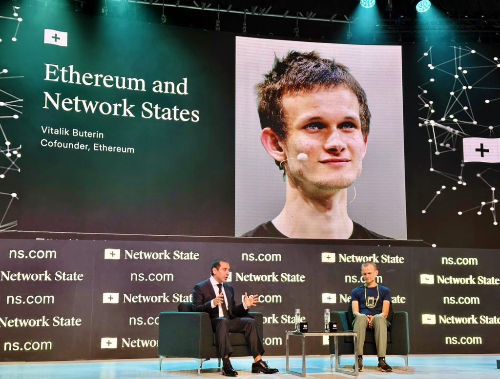 peterschroederr's tweet image. I can’t think of a better duo to see on stage.
@balajis and @VitalikButerin at the Network State Conference.