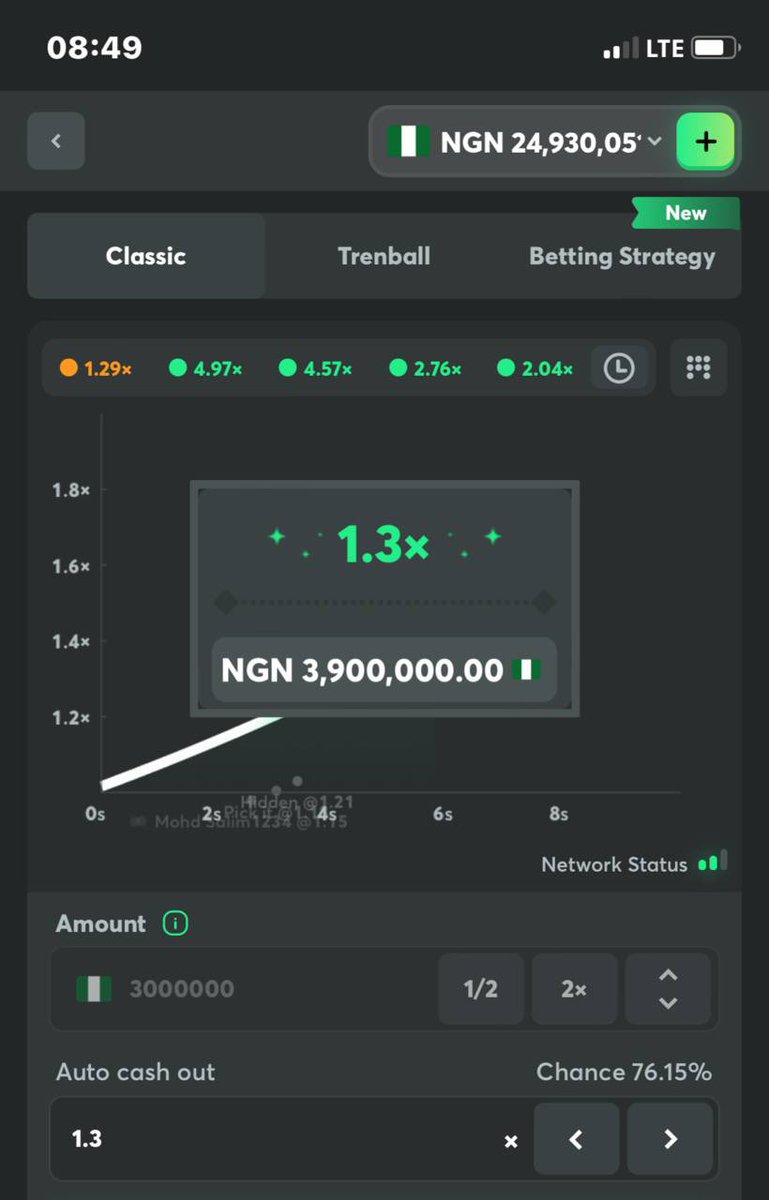 thepredictor001's tweet image. 08:49 AM CRASH CASINO SIGNAL
Cashout at 1.3 odds 💰

When we say STAKE HIGH, we mean it! 
Want the next signal? 

#CrashSignal #ThePredictor