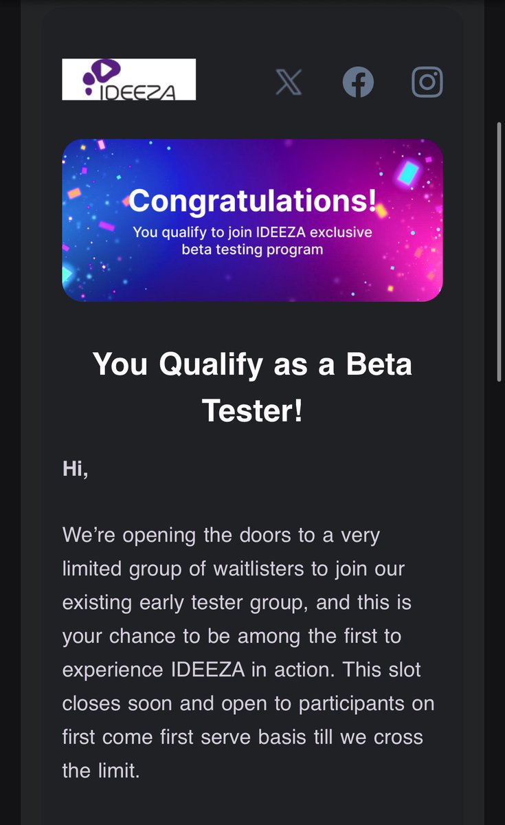 Real_Abdul0's tweet photo. Excited to announce that Iโve been selected to join the @IDEEZA Beta Testing Program ๐
This is a big step into the future of innovation, and I canโt wait to explore whatโs possible.
#IDEEZABetaTestProgram #IDEEZABuild #YourInnovationEngine https://t.co/AcEBTxKfeY