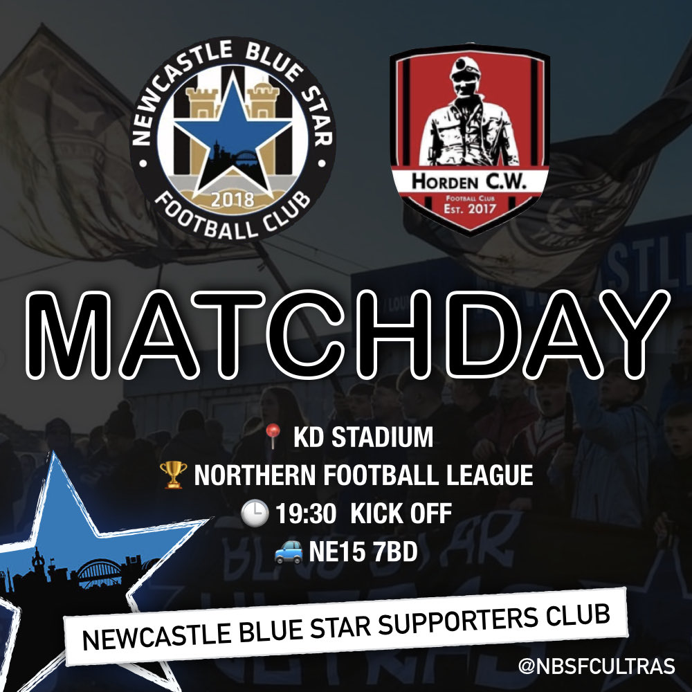 ⚽️ This evening Blue Star take on Horden CW in the Northern League… speed up the turnstile process by purchasing your tickets online: 

🎟️ app.fanbaseclub.com/club/www-nbsfc…

⌚️ 19:30
🚙 NE15 7BD

#NBSFC // 🔵⭐️