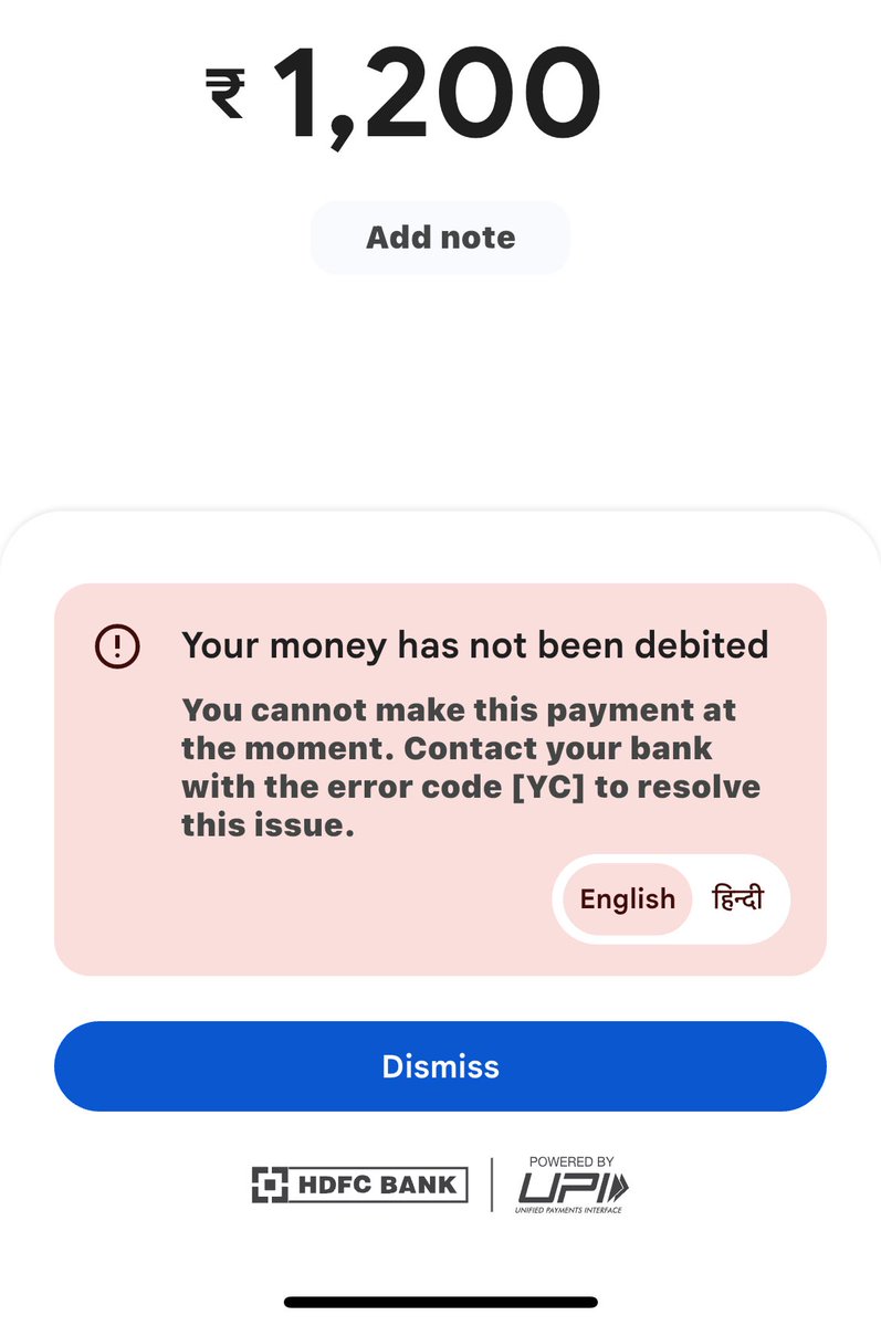 Shubham_P2's tweet photo. @HDFC_Bank @HDFCBank_Cares I have issues using issues upi any app today morning please clear this issue asap 

And please pfa for reference https://t.co/QX0xBEKCmk