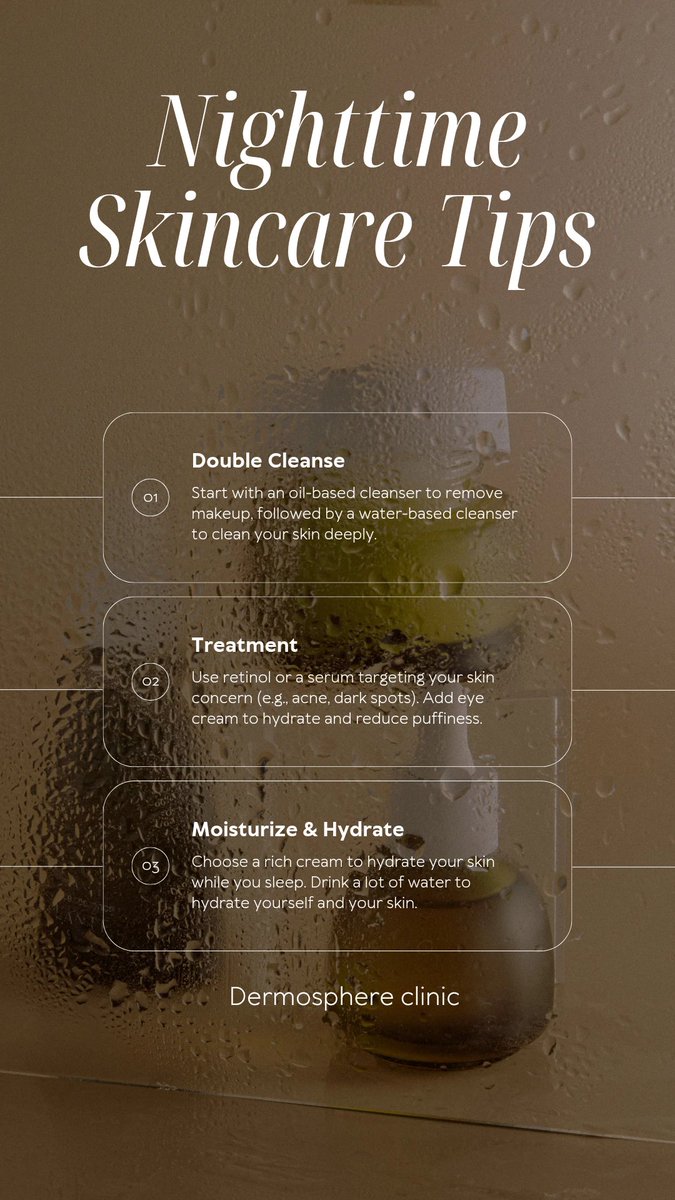 dermosphere's tweet photo. Nighttime SkinCare Routine Tips ✨️
#nightroutine #tips #skincare #dermatologists #dermate https://t.co/7Elz0ESDYC