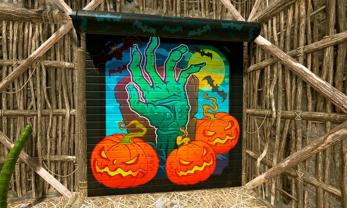 I have created a Halloween-themed garage door skin for <a href="/playrust/">Rust</a>  and would appreciate it if you could take a look and let me know what you think. You can find it here: steamcommunity.com/sharedfiles/fi…