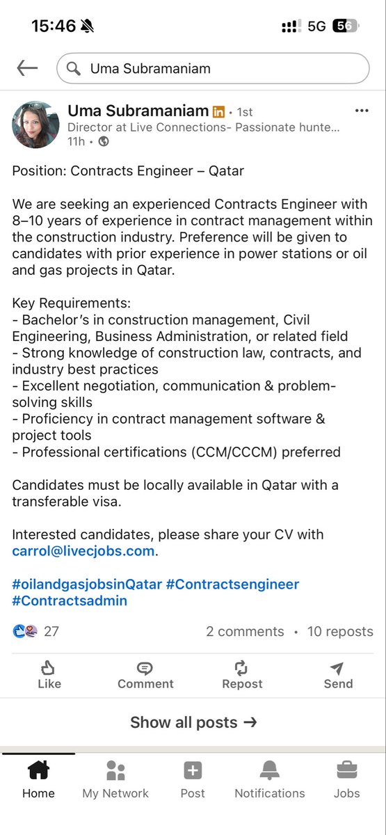 AnithaChelliah's tweet photo. #opportunities #contractengineer #qatarjobs https://t.co/EDmcJBLc7Z